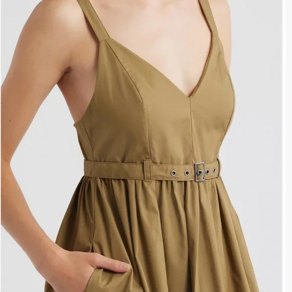 Steve Madden Cotton Midi Sleeveless Dress - Picture 1 of 9
